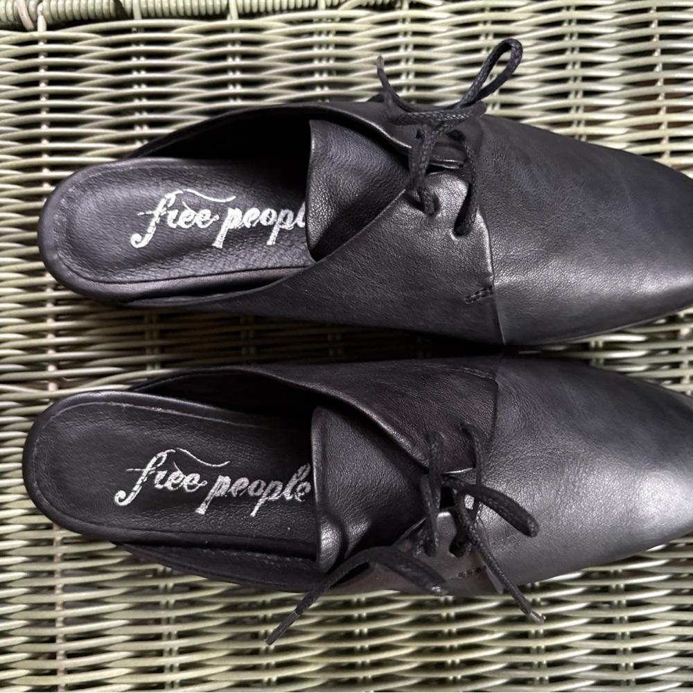 Free People Black Mules